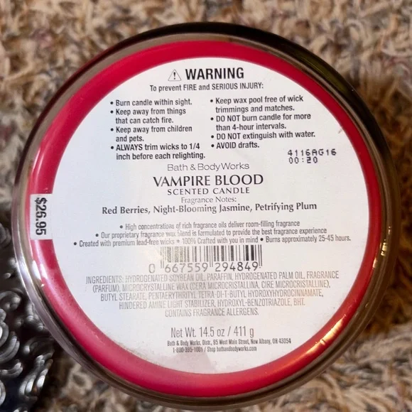 Bath & Body Works Vampire Blood candle - Picture 3 of 3